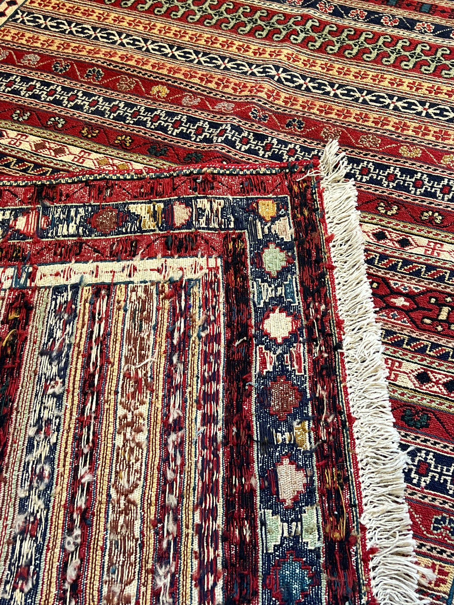سجادة كليم سومك فاخرة يدوية الصنع | صوف إيراني قوقازي | ‎2.00 × 1.23 م - صورة 3