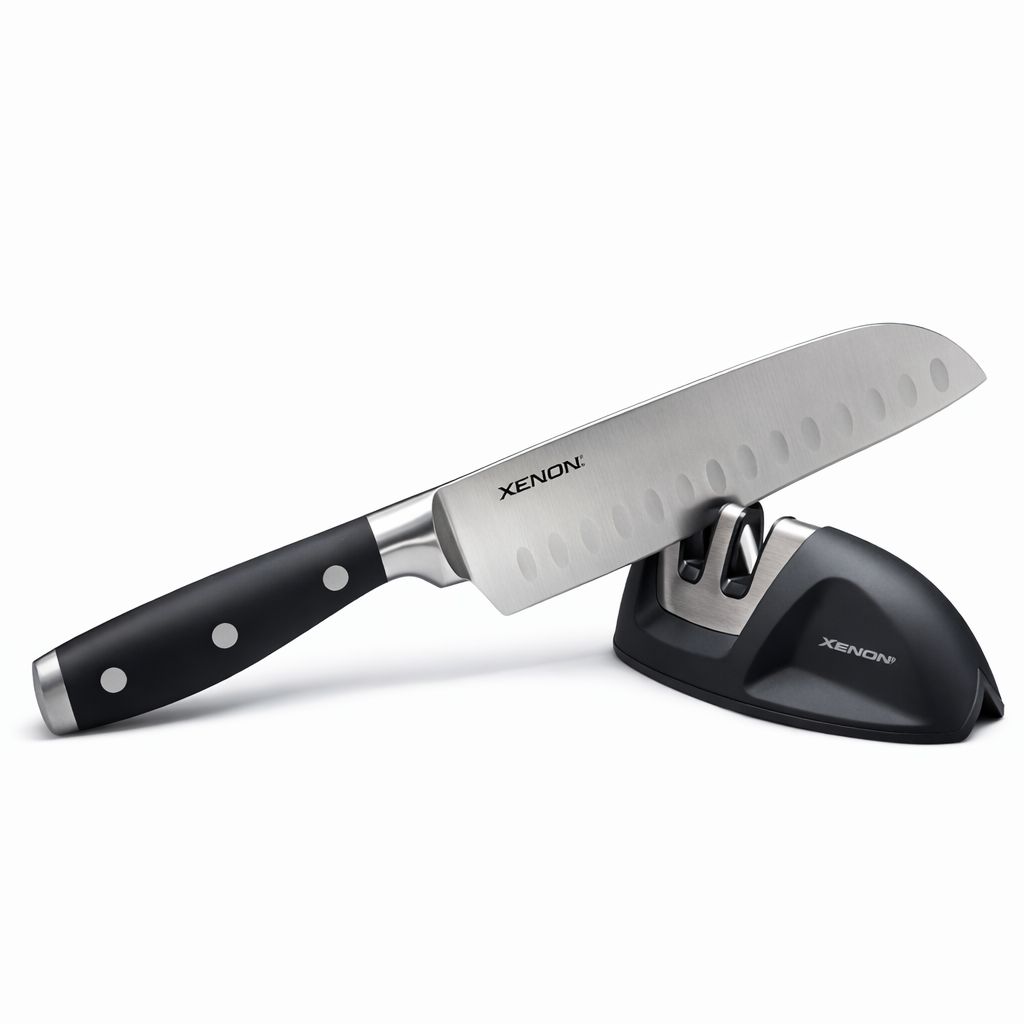 XENON's elegant chef and sharpener set