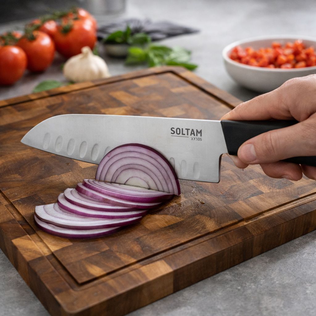 Set of 2 knives, part, black handle 17.5 + 12.5 cm - صورة 6