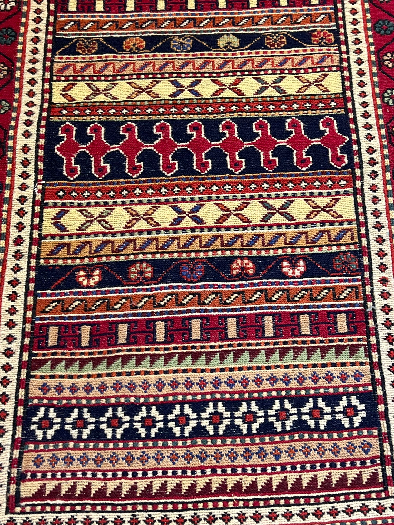 Handmade Persian-Caucasian Kilim Rug made of Sumac wool | 50×200 cm (also available in 50×100 cm) - صورة 3