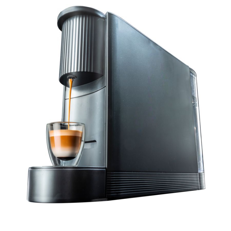 ماكينة قهوة كبسولات متوافقة مع NESPRESSO® باللون الأسود من Food Appeal