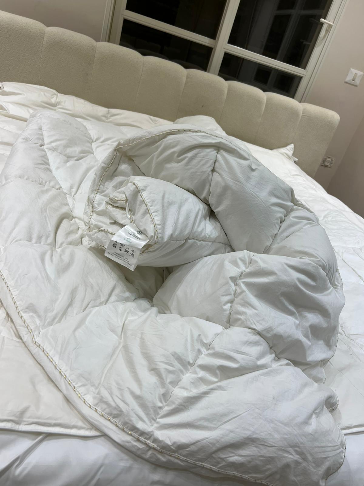 Double winter blanket with a goose feather touch