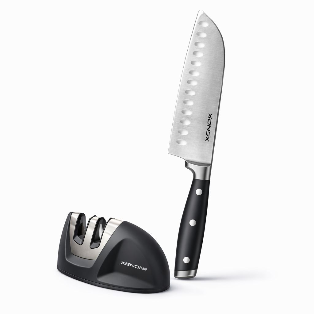 XENON's elegant chef and sharpener set