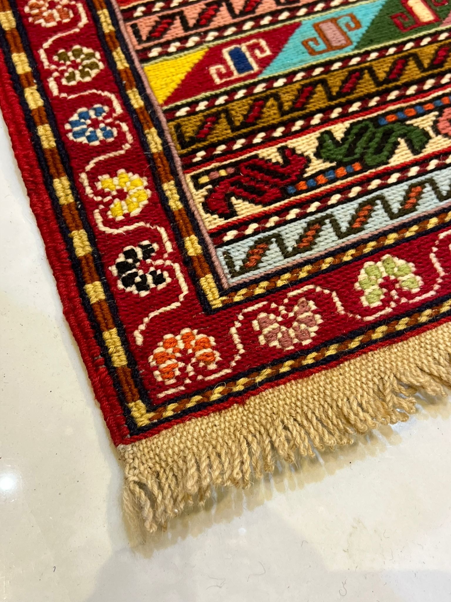 שטיח קילים צמר סומק פרסי קווקזי | 50×200 ס"מ (זמין גם בגודל 50×100 ס"מ)