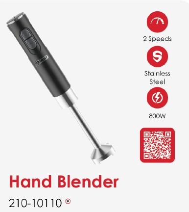 Trust Hand Blender 800W, Stainless & Black. - صورة 2