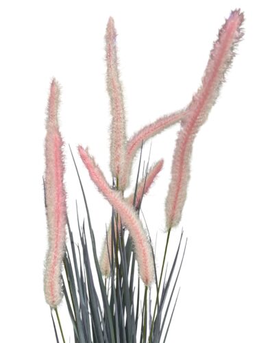 עציץ מלאכותי של Flair Flower עם פרחי פוקסטייל ורודים