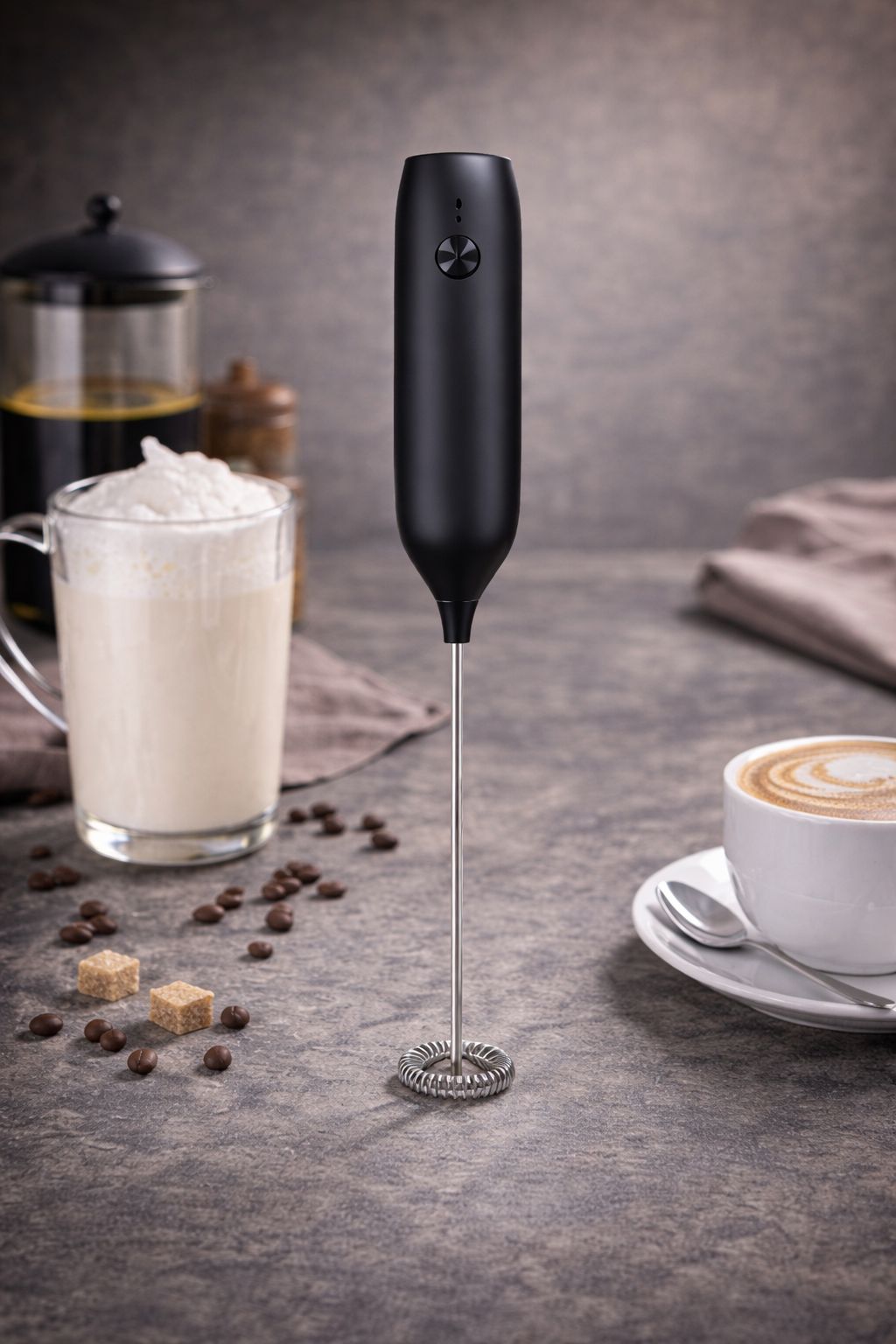 Manual electric milk frother - صورة 2
