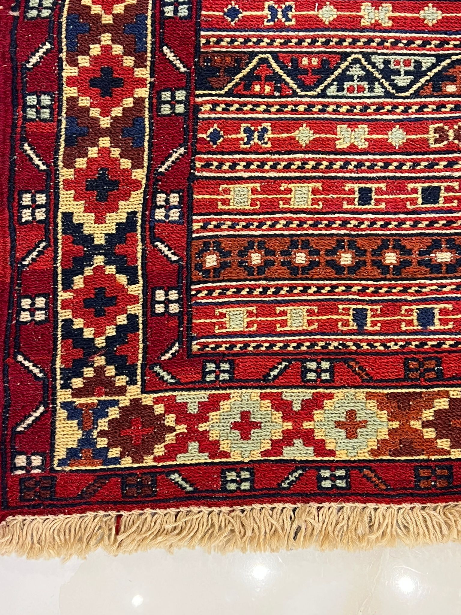سجادة كليم سومّاك فارسية يدوية من الصوف | ‎200×123 سم - صورة 2