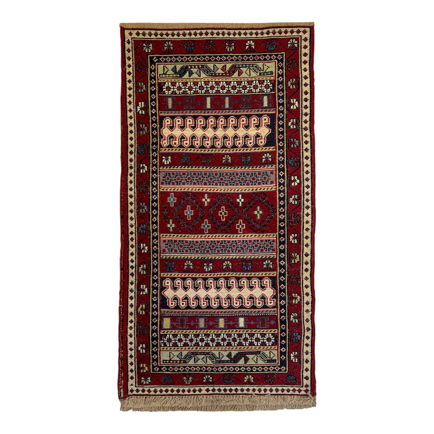 שטיח קילים פרסי אותנטי מצמר סומאק | ‎50×200 סמ (קיים גם ב־50×100 ס"מ) - صورة 3