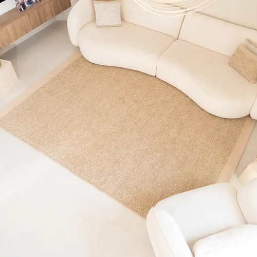 Adams wool carpet combined with cotton – in beige - صورة 5
