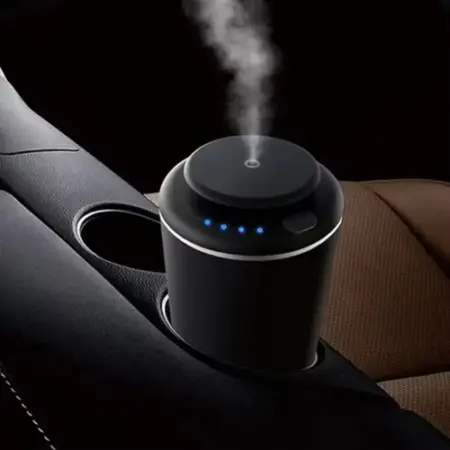 Ultrasonic Waterless Car Aroma Diffuser Portable Electric USB Rechargeable Home Car Aroma Diffuser Freshener Luxury Air Aromatherapy Car Perfume Diffuser