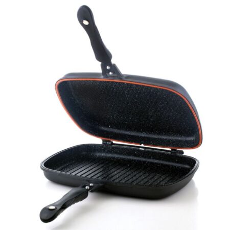 Double cast iron skillet