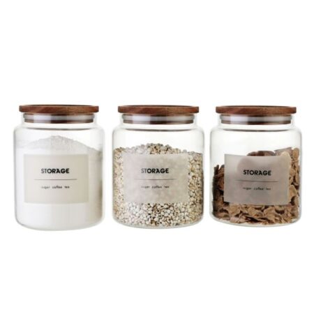 Glass coffee tea sugar set - DEXTER