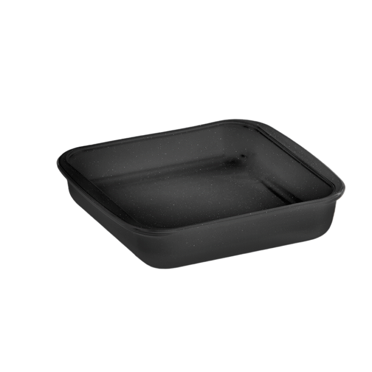 صينية خبز مربعة من بايركس سعة 1.8 لتر، لون أسود، من الفرن إلى المائدة