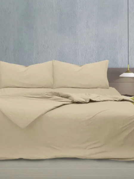 Постельное белье Jersey Madrid бежевого цвета