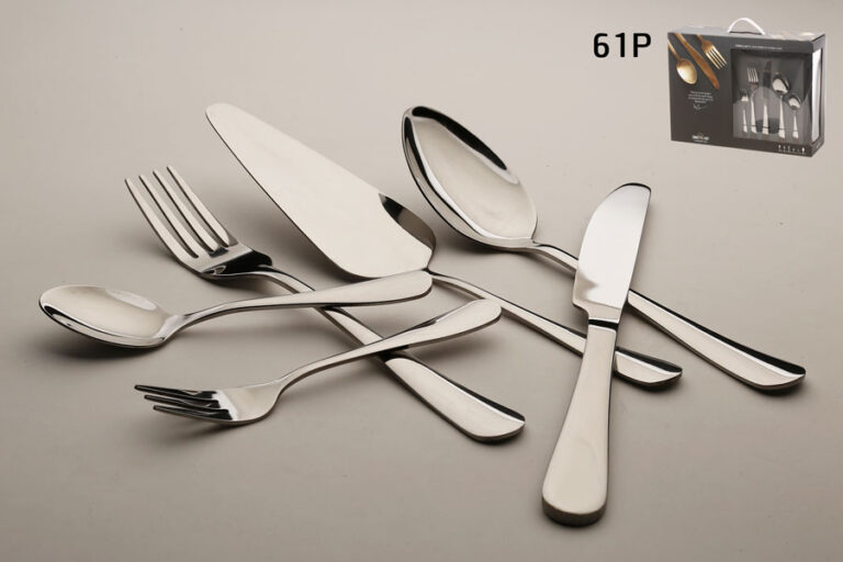 61-piece stainless steel cutlery set