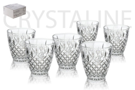 סט 6 כוסות ויסקי Crystaline בנפח 220ML