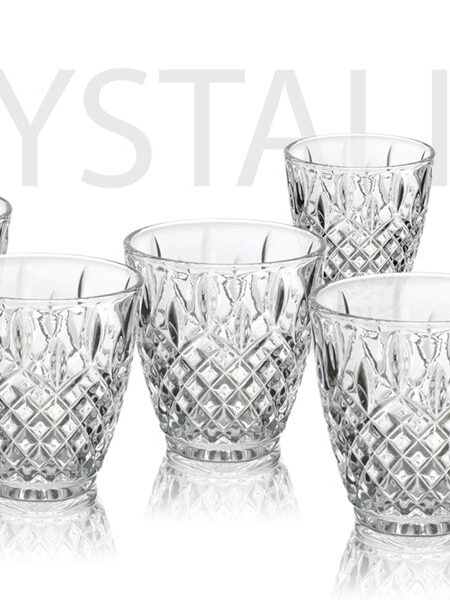 סט 6 כוסות ויסקי Crystaline בנפח 220ML