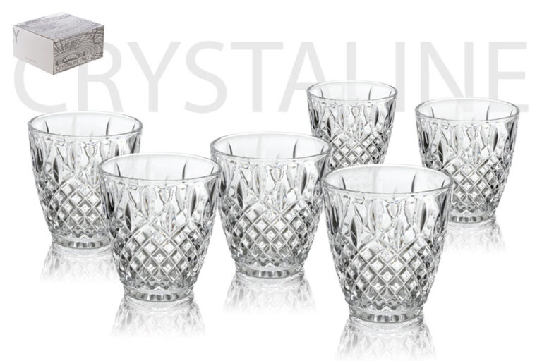 סט 6 כוסות ויסקי Crystaline בנפח 220ML
