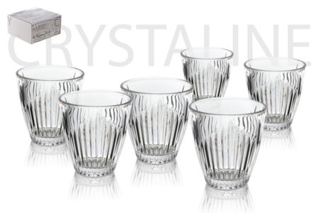 סט 6 כוסות ויסקי Crystaline בנפח 220ML