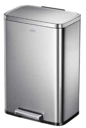 MADISON 30-liter square trash can, brushed stainless steel, from EKO
