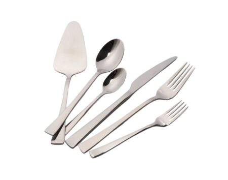 A quality stainless steel cutlery set 61 applies to CRYSTALIN FLAT
