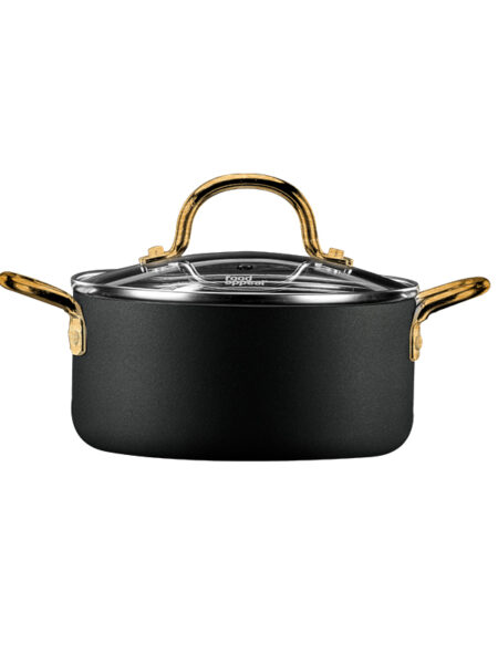 18 cm everyday+ black mini and gold handles