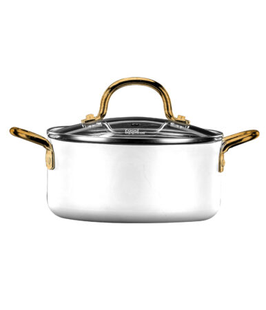 18cm EVERYDAY+ MINI bowl with gold white handles