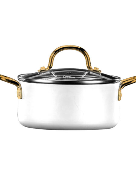 18cm EVERYDAY+ MINI bowl with gold white handles
