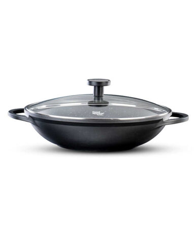 ווק עם מכסה 4.5 ליטר 32 ס"מ BLACK MARBLE