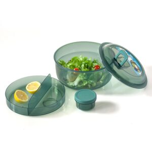Round Salad Lunch Box 1.8 L Mint Smash by Food Appeal / Adult / Microwave