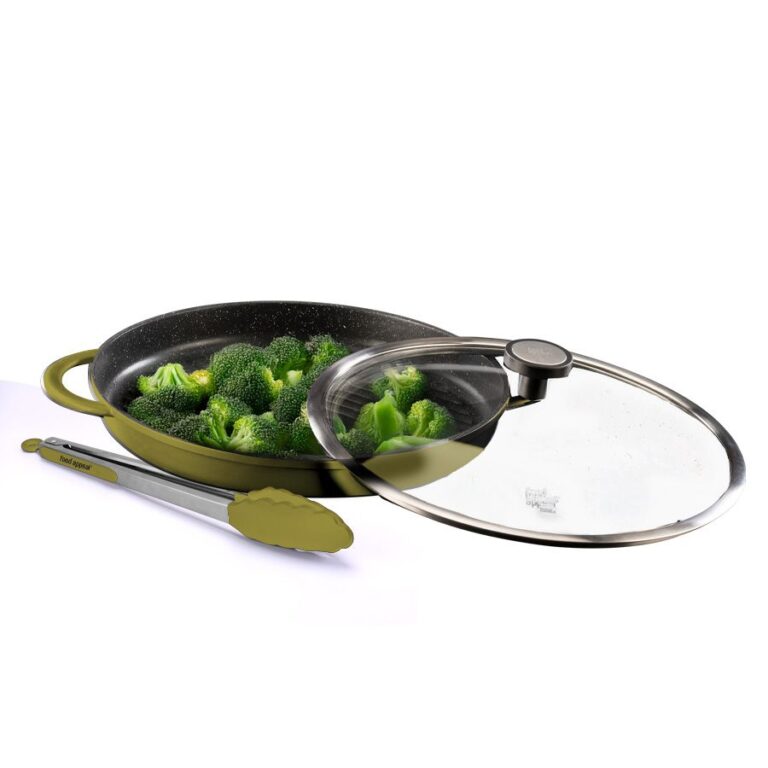 صينية شواء دائرية بغطاء زجاجي 30 سم