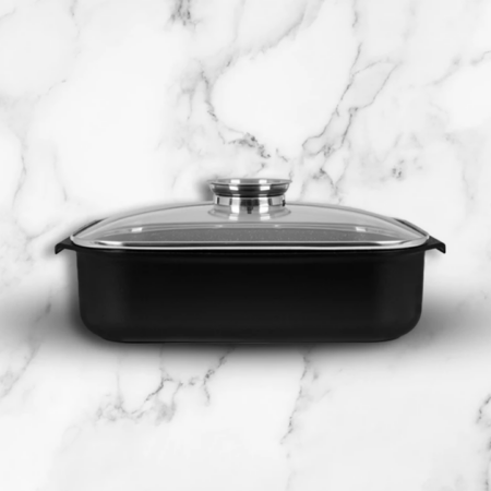Cast aluminum roaster 36X26 cm, black emerald model