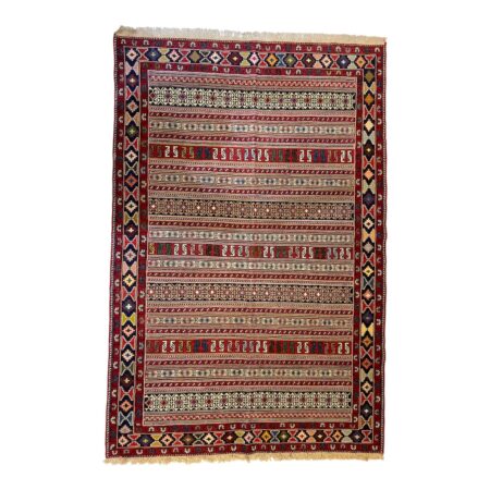 קילים סומאק עבודת יד | שטיח צמר קווקזי איראני | ‎2.00 × 1.33 מ׳