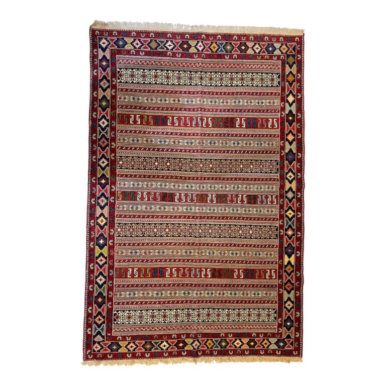 سجادة كليم سومك يدوية الصنع | صوف إيراني قوقازي | ‎2.00 × 1.33 م