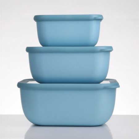 اضبط 3 صناديق تخزين بلاستيكية مستطيلة الشكل Bluey