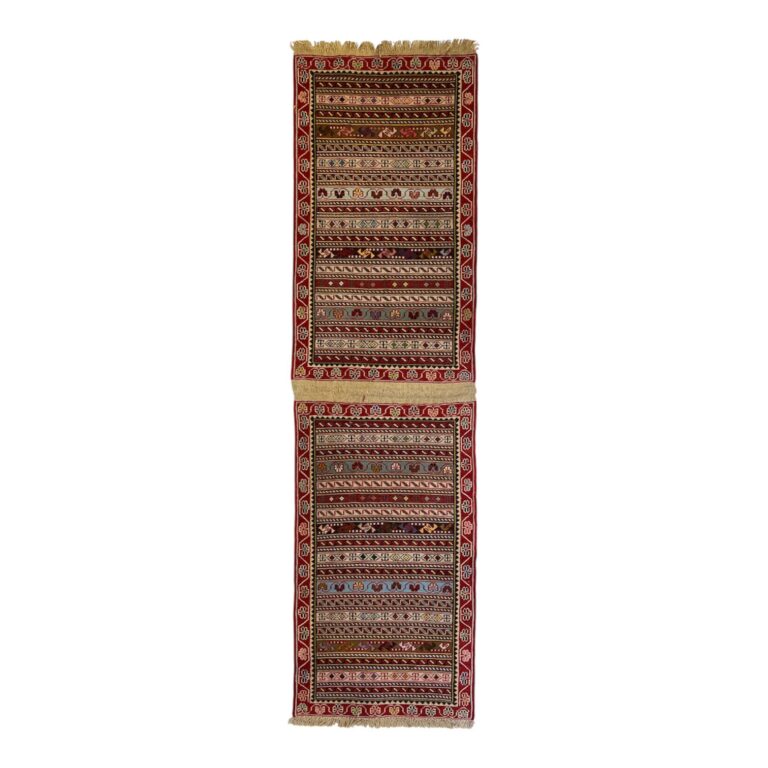 سجادة كليم يدوية الصنع بتصميم فارسي قوقازي مصنوعة من الصوف | ‎50×200 سم (متوفرة أيضًا بحجم 50×100 سم)