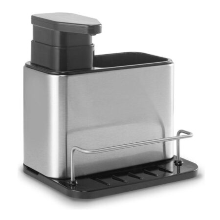 Aluminum soap dispenser with scotch tape holder 18x18 cm