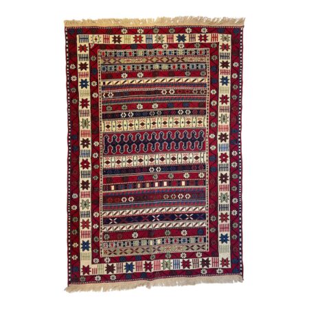 קילים סומאק עבודת יד | שטיח צמר קווקזי איראני | 1.03*1.5 מ׳