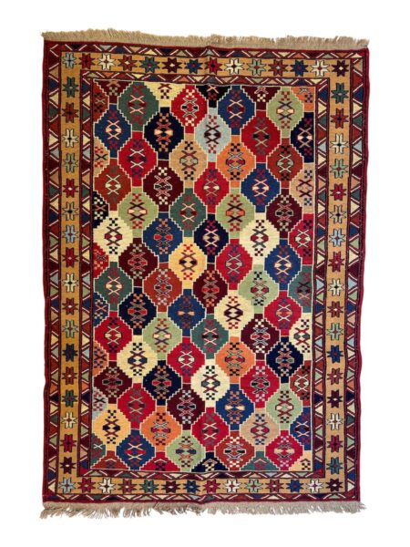 Persian Style Turkish Van Hand Knotted Wool Rug - Kilim. Handmade | 155 x 106 cm
