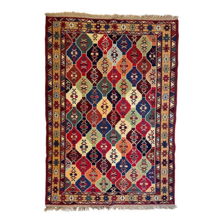 Persian Style Turkish Van Hand Knotted Wool Rug - Kilim. Handmade | 155 x 106 cm