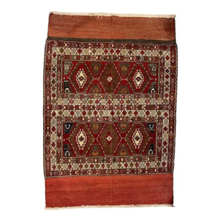 שטיח יוקרתי מצמר ומשי 120x172 ס"מ – עיצוב אנטיק מופשט באלגנטיות קלאסית