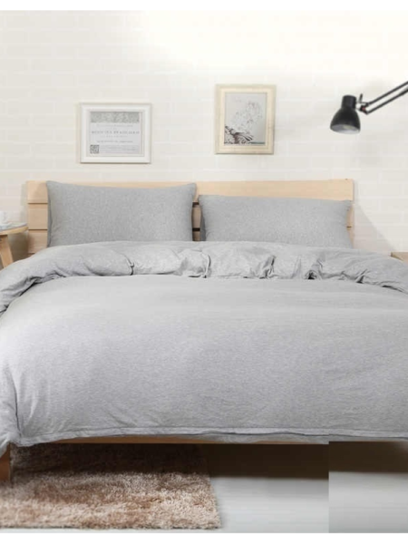 Madrid Jersey Bedding - Light Gray