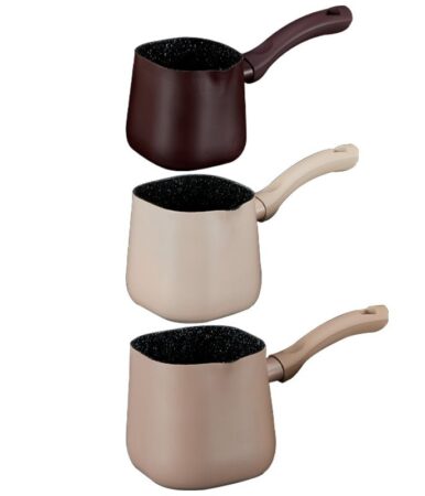 מארז 3 פינג'אנים מרובעים 0.4/0.6/0.8 ליטר COFFEE COLLECTION מוקה\קרם\חום