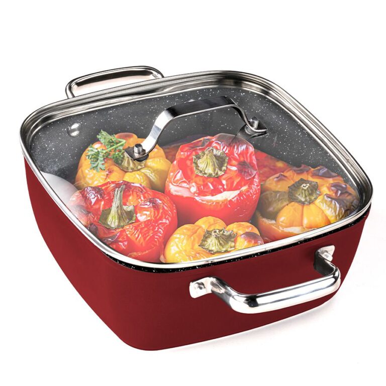 Frying pan 24 cm 4.3 liters + serving spoon EVERYDAY red