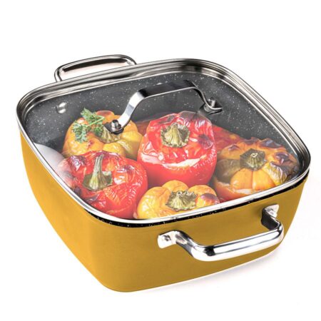 Frying pan 24 cm 4.3 liters + serving spoon EVERYDAY yellow