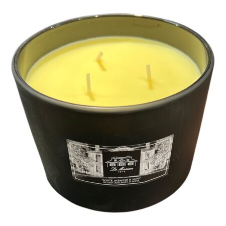 סט 3 יחידות נרות ריחניים יסמין לבן ומנטה