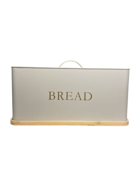 Kitchen storage box set with bamboo lid, 5 pcs, jar for tea, coffee, sugar, bread and cookies - white