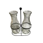Set of 2 Glass Juice Jars