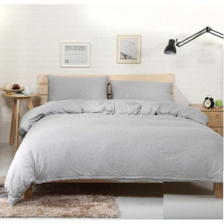 Madrid Jersey Bedding - Light Gray